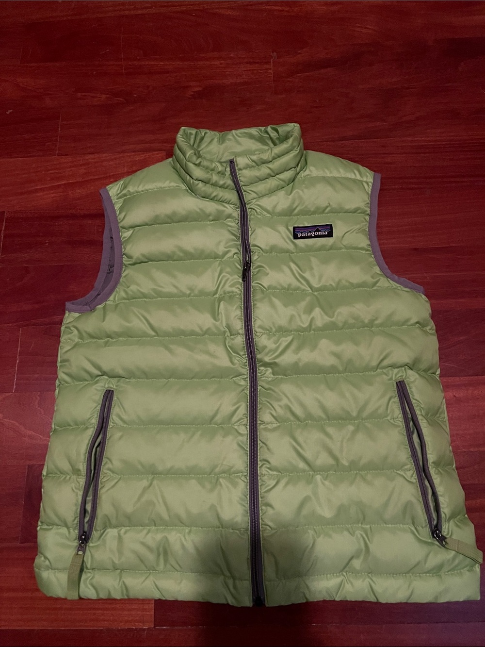 Patagonia Light Green Quilted Packable Vest
